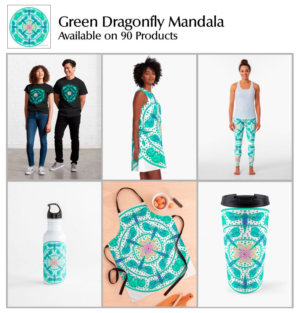 Green Dragonfly Mandala